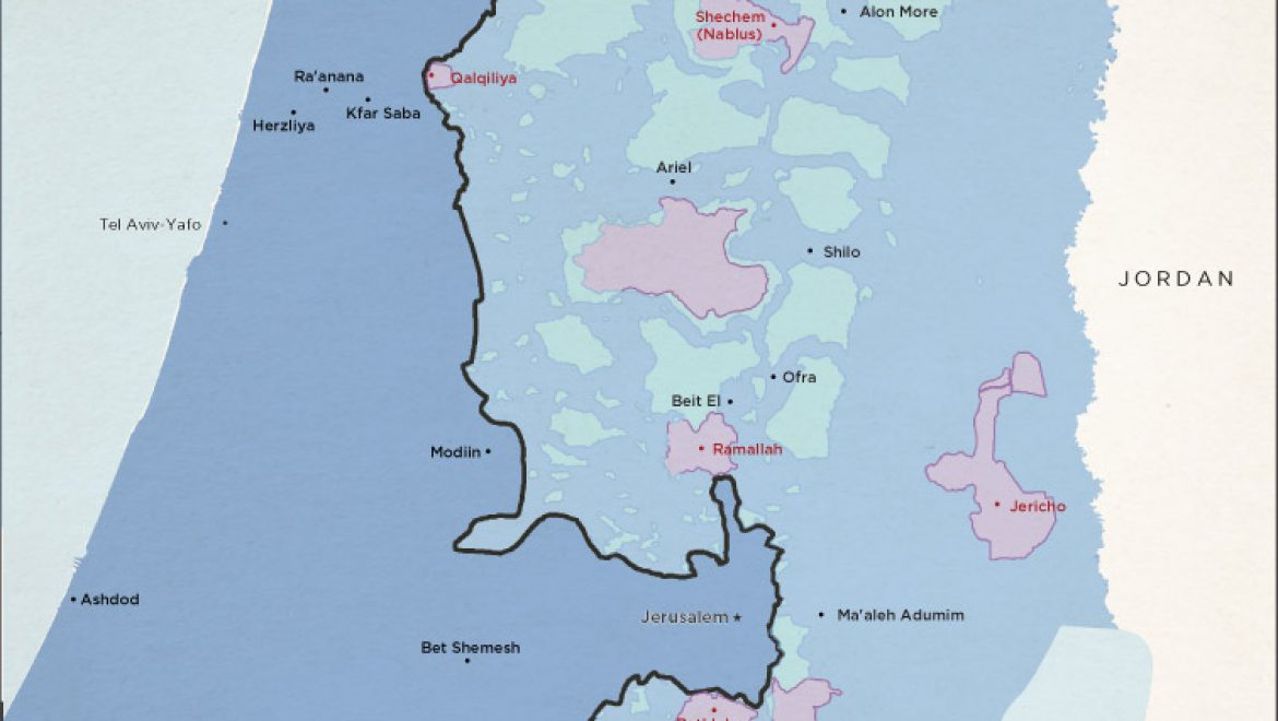 Map: The Situation on the Eve of the Second Intifada (2000)